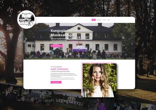 Kungsgårdens Musiksalongers nya hemsida är designad av webbyrån GoWeb i samarbete med Precis Reklam.