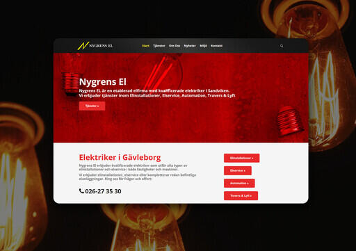 Ny hemsida till Nygrens El.