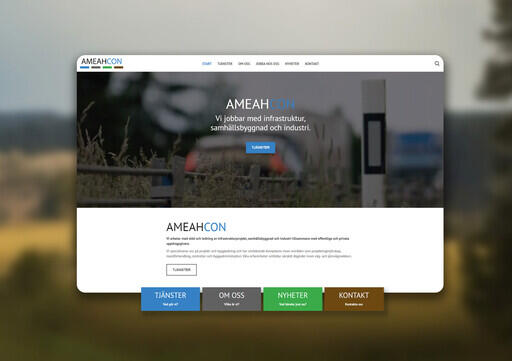 AMEAHCONs nya hemsida är skapad av webbyrån GoWeb i Gävle.