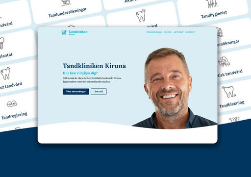 Webbdesign tandläkare - Tandkliniken i Kiruna.
